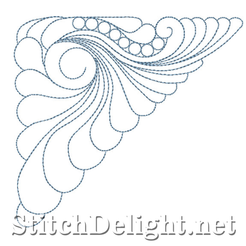 SDS0737 Feather Quilt Corners