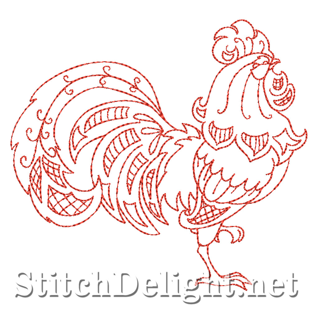 SD0538 Redwork Chickens