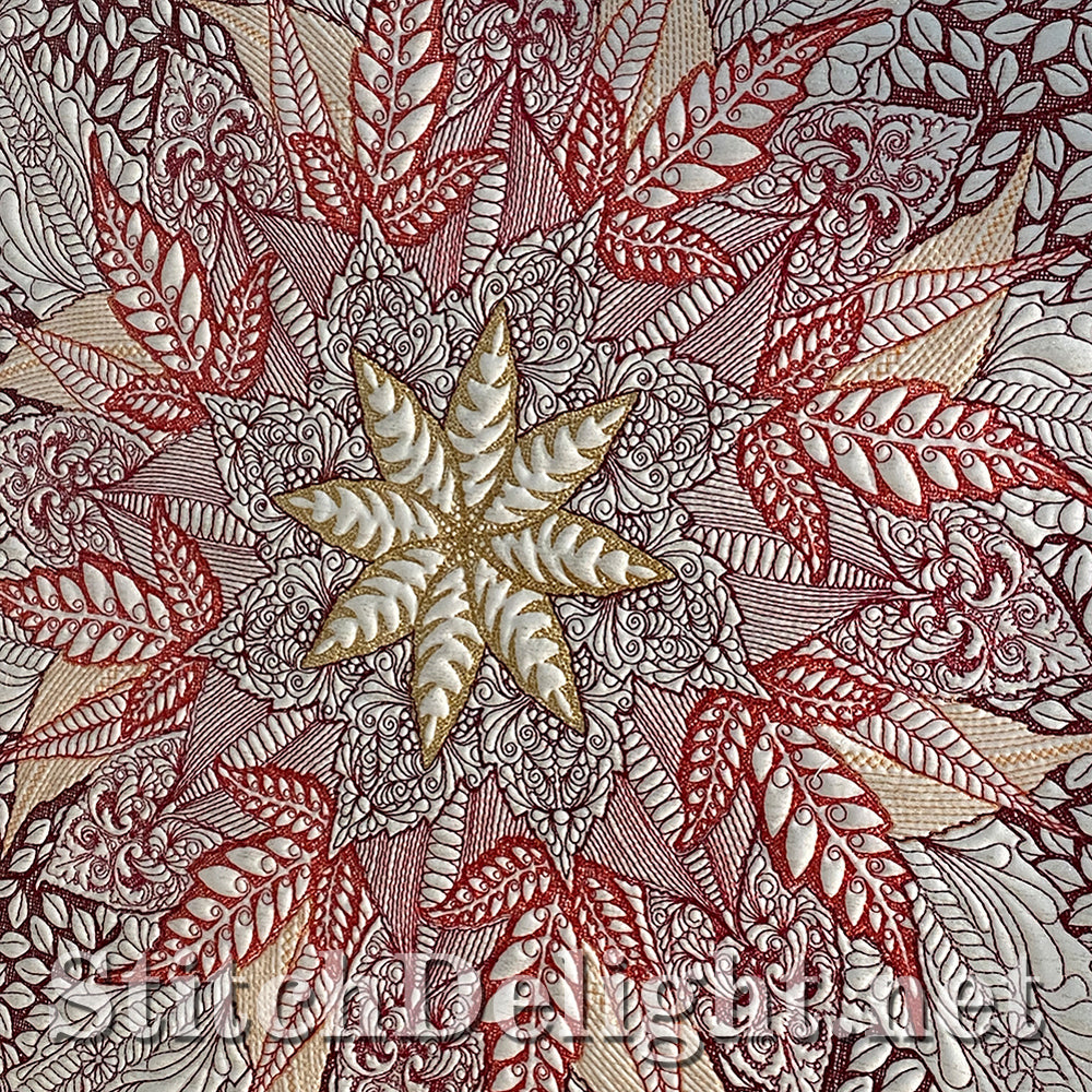 SDS1772 Plain Fabric Leafy Panel