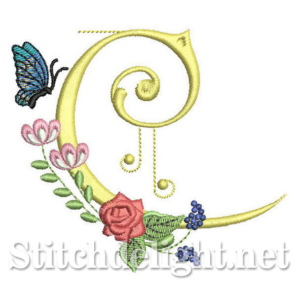 SDS0297 Deco Floral Font C