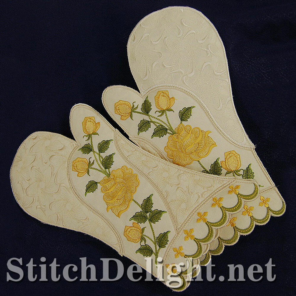SD0707 Rose Oven Mittens