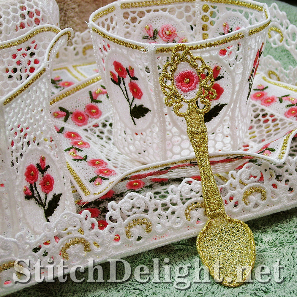 SD0495 FSL Rose Tea Set