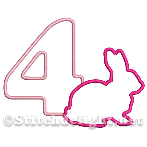 SDS0502 Applique Bunny Numbers