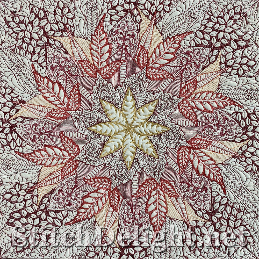 SDS1772 Plain Fabric Leafy Panel