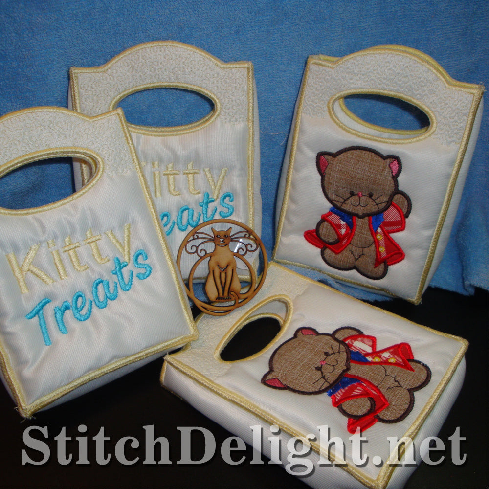 SD1207 Applique Kitty Treat Bags
