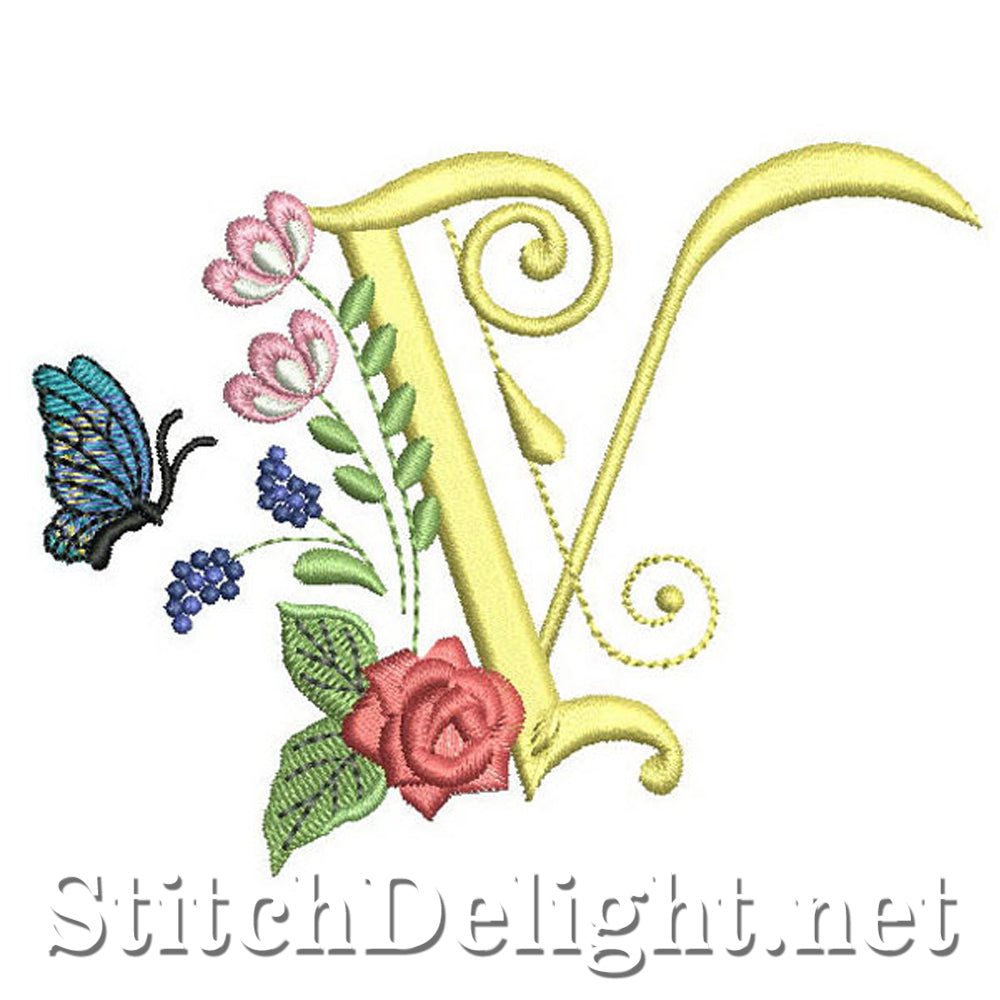 SDS0316 Deco Floral Font V