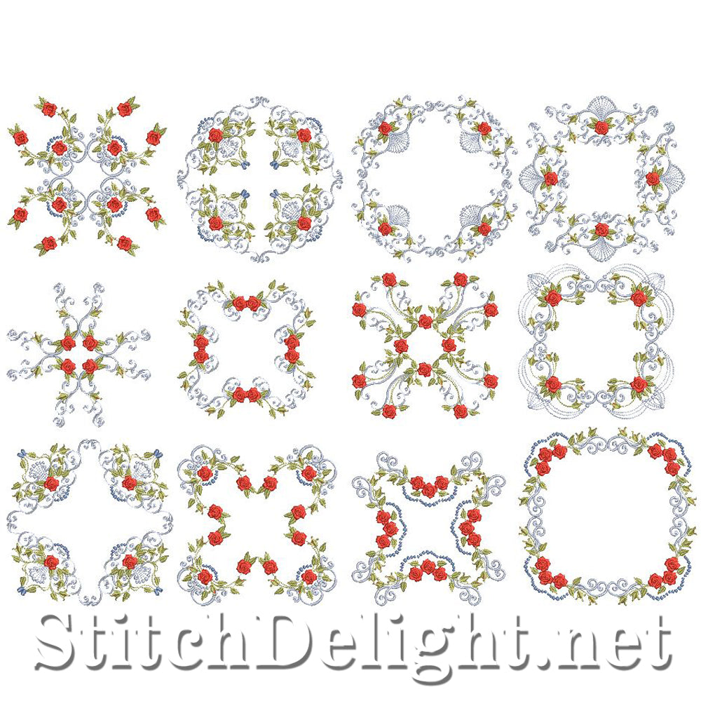 <transcy>SD0703 Blocs de courtepointe Roses héritage</transcy>