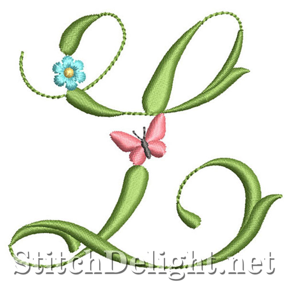 SDS1152 Butterflies and Flowers Font L