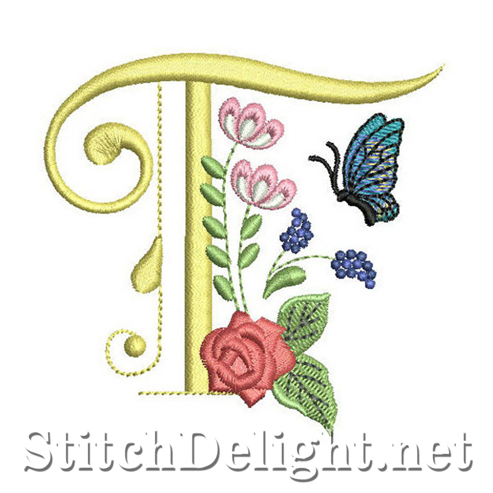 SDS0314 Deco Floral Font T