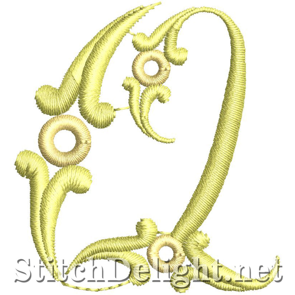 SDS0789 Swirly Font Q