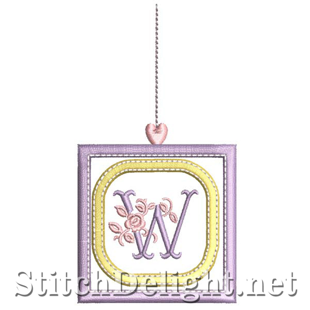 SDS1304 Applique Rosy Blocks Font W