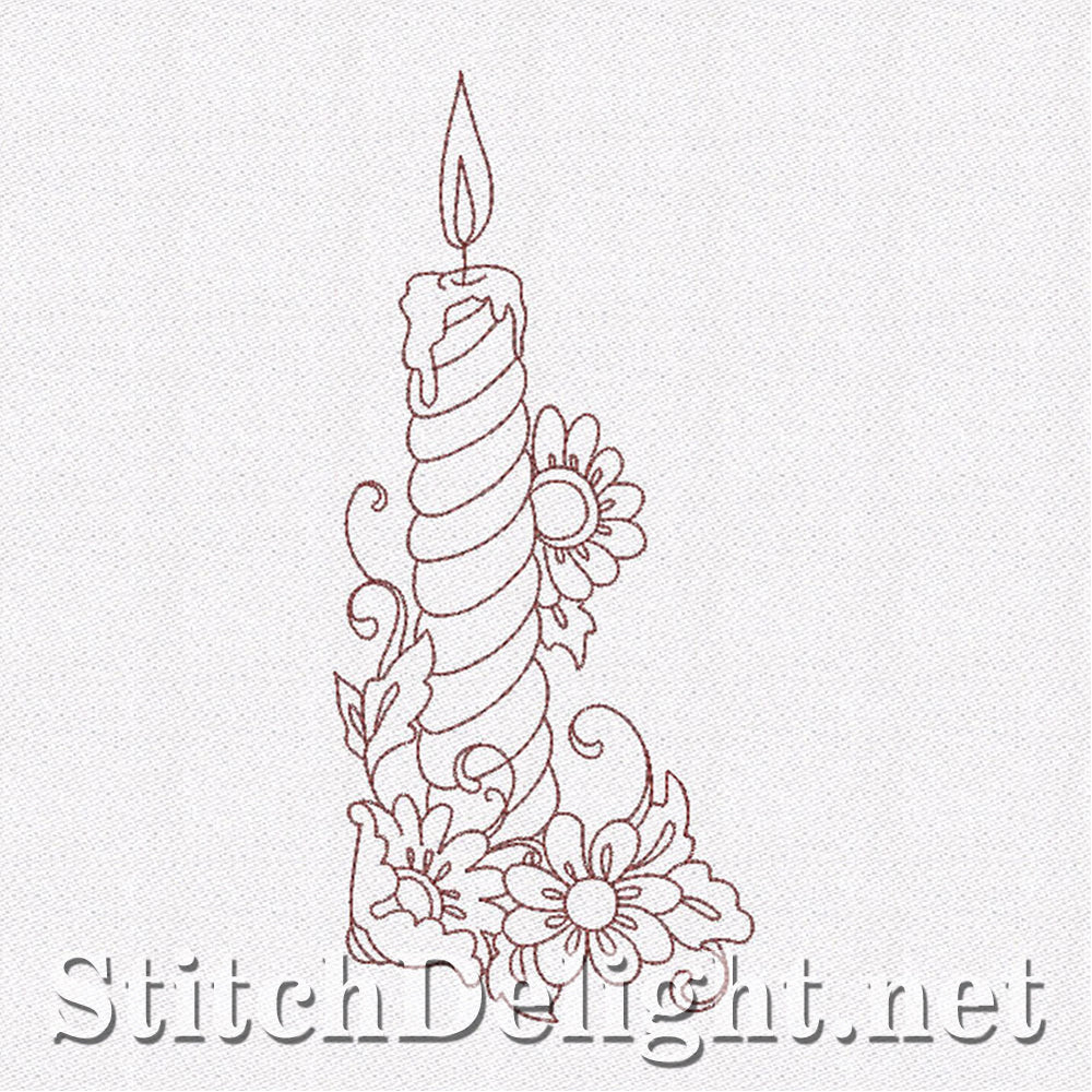 SD0645 Redwork Candles