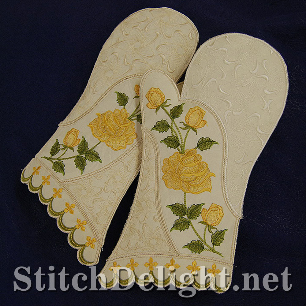 SD0707 Rose Oven Mittens