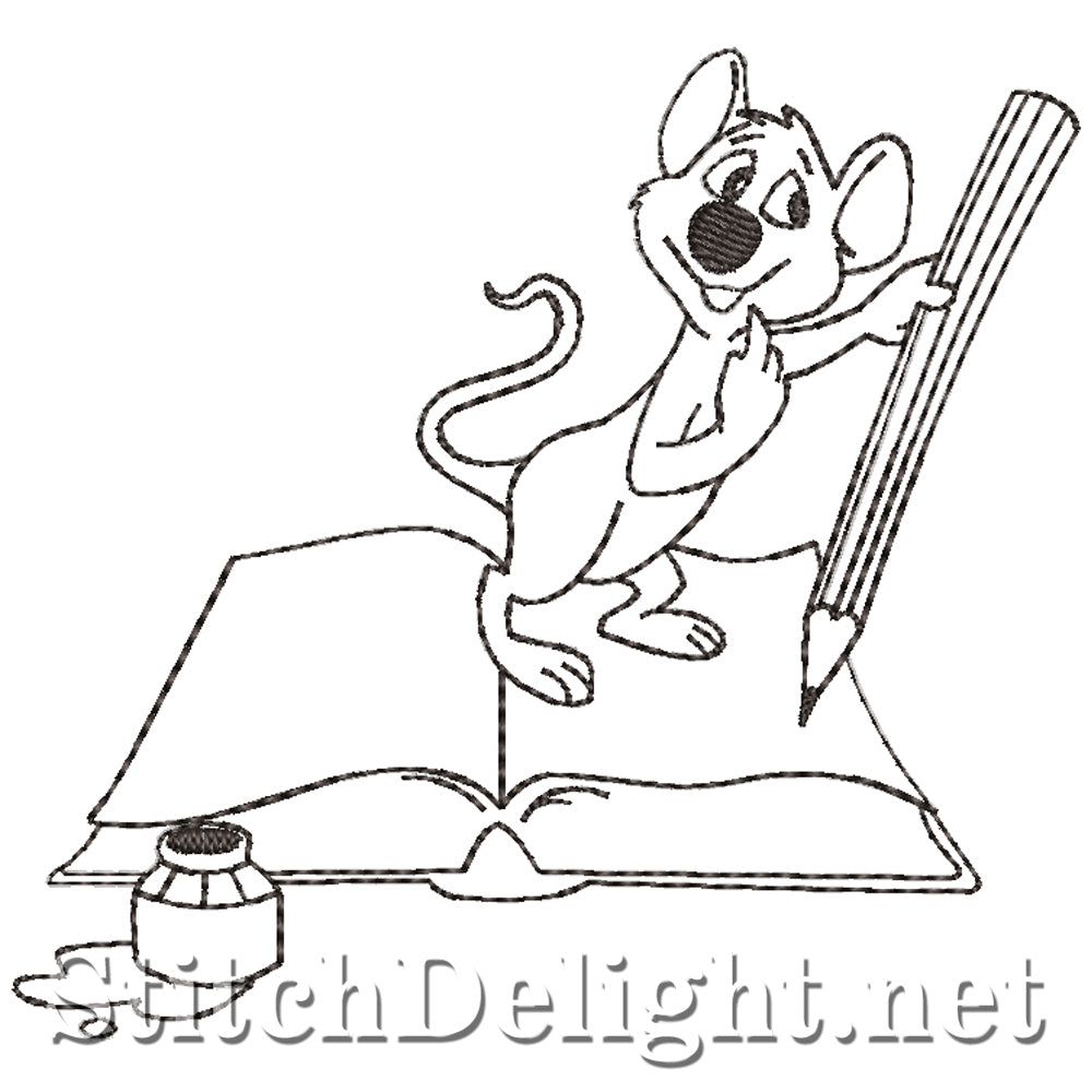 SD0714 Sewing Mice Redwork