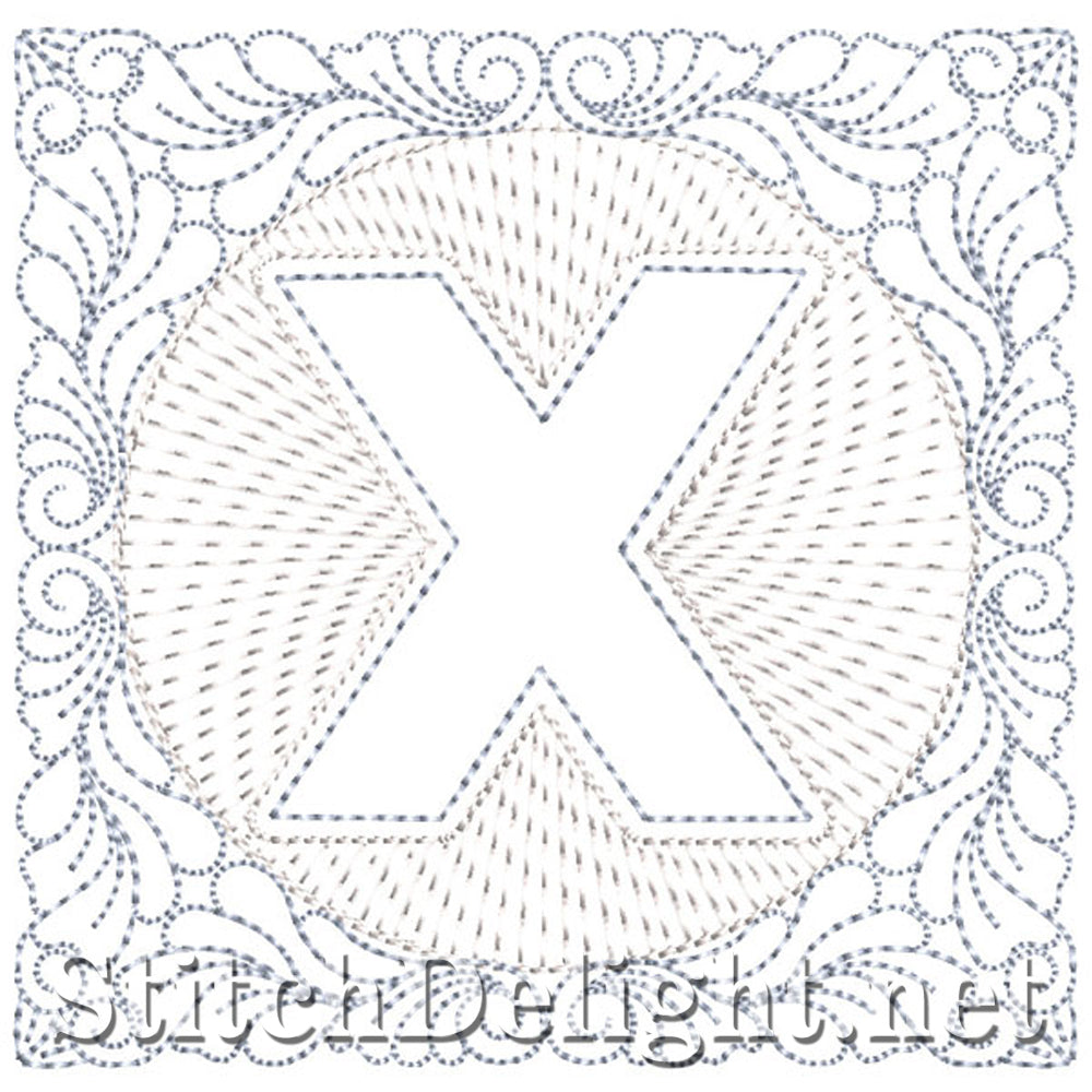 SDS1185 Quilters Block Font X