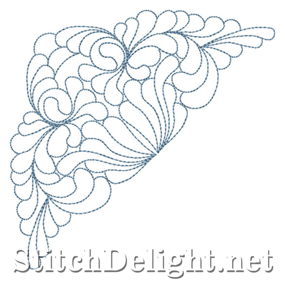 SDS0737 Feather Quilt Corners