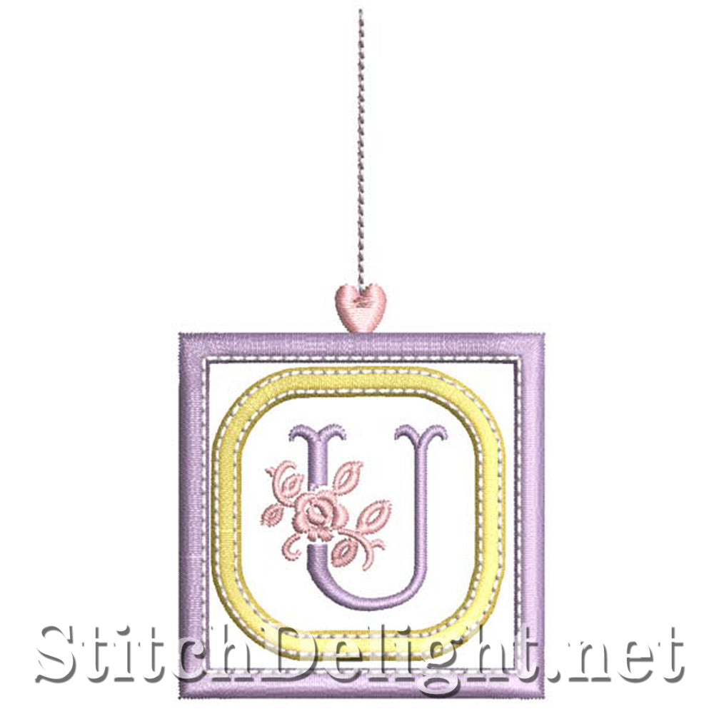 SDS1304 Applique Rosy Blocks Font U
