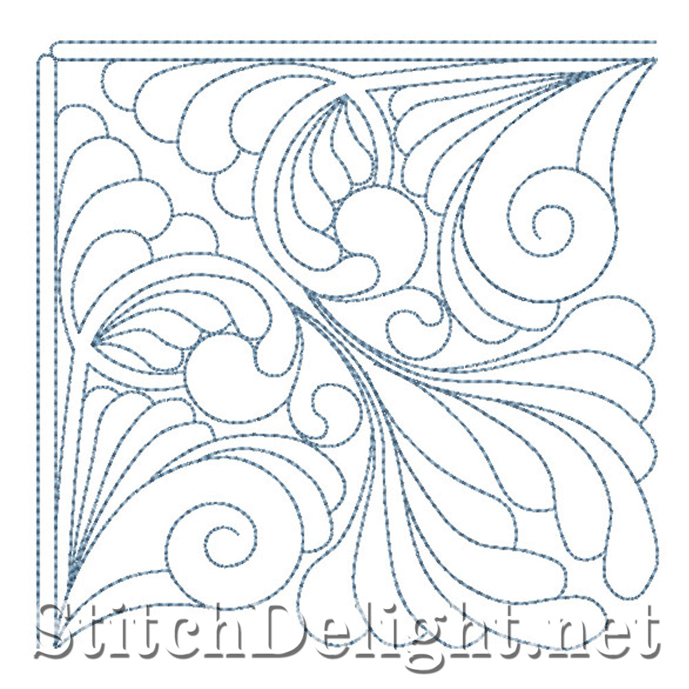 SDS0737 Feather Quilt Corners