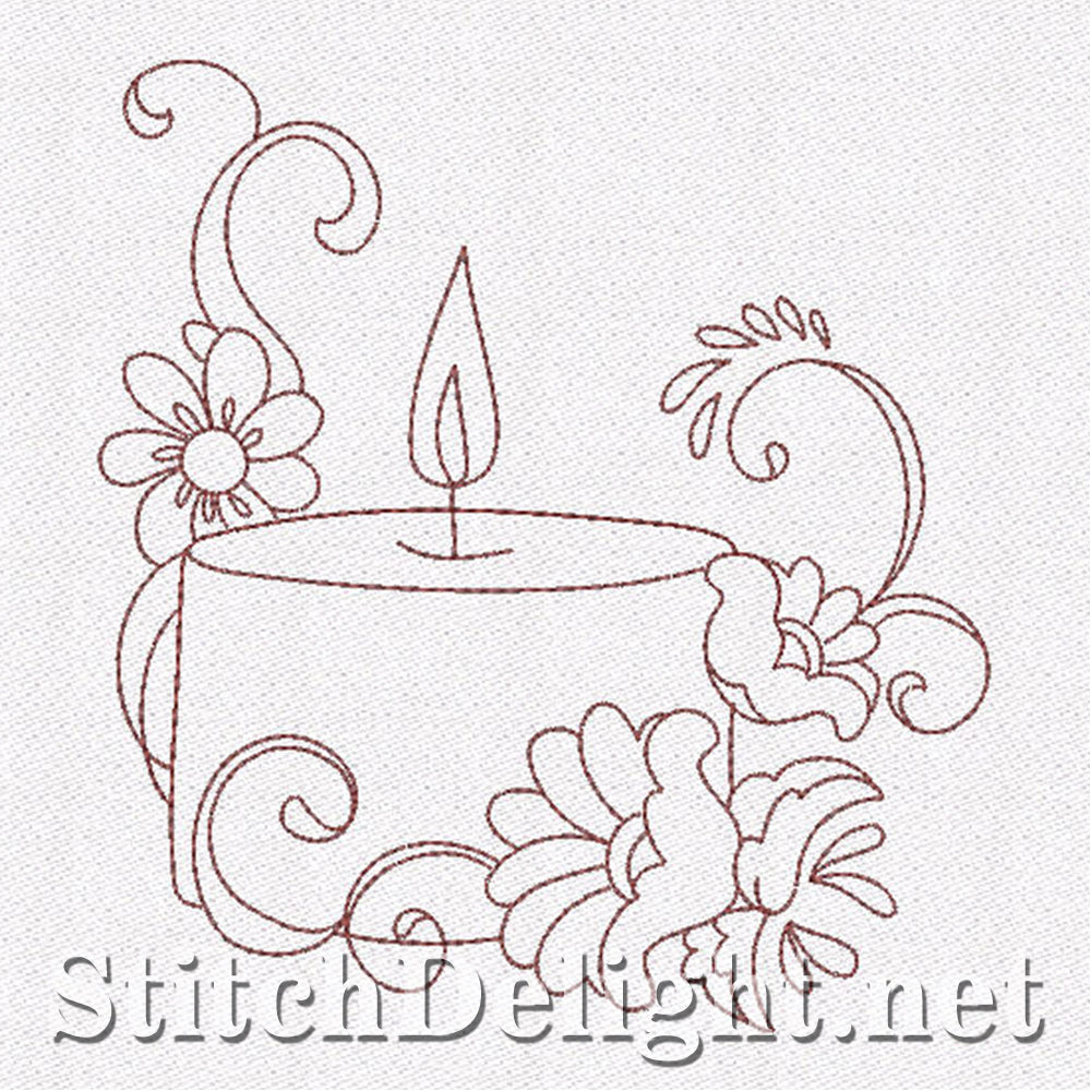 SD0645 Redwork Candles