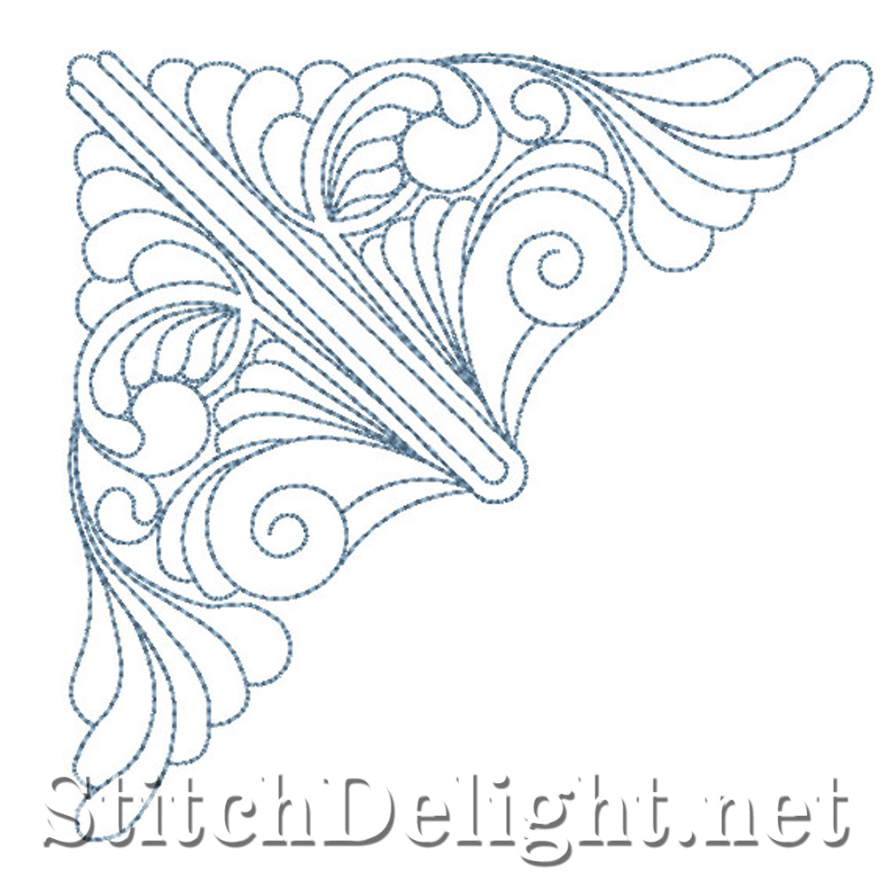 SDS0737 Feather Quilt Corners