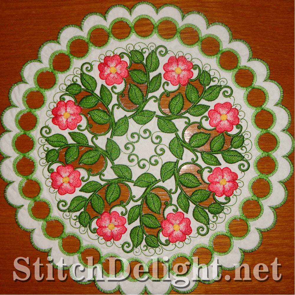 SD1015 Flower Cutwork Doily Set