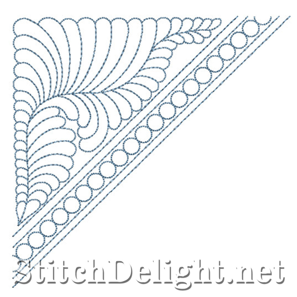SDS0737 Feather Quilt Corners