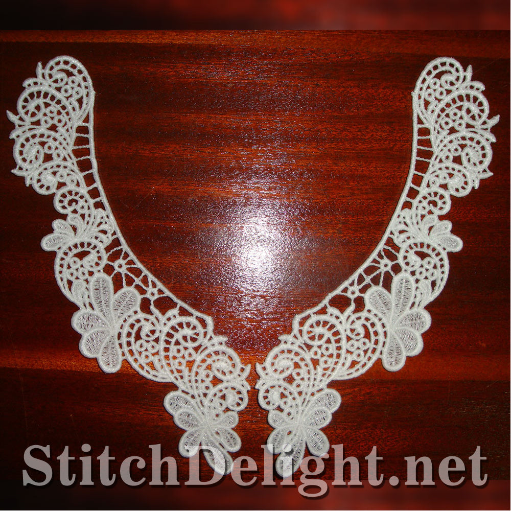 <transcy>SD0962 Encolure fleurie en dentelle autoportante</transcy>