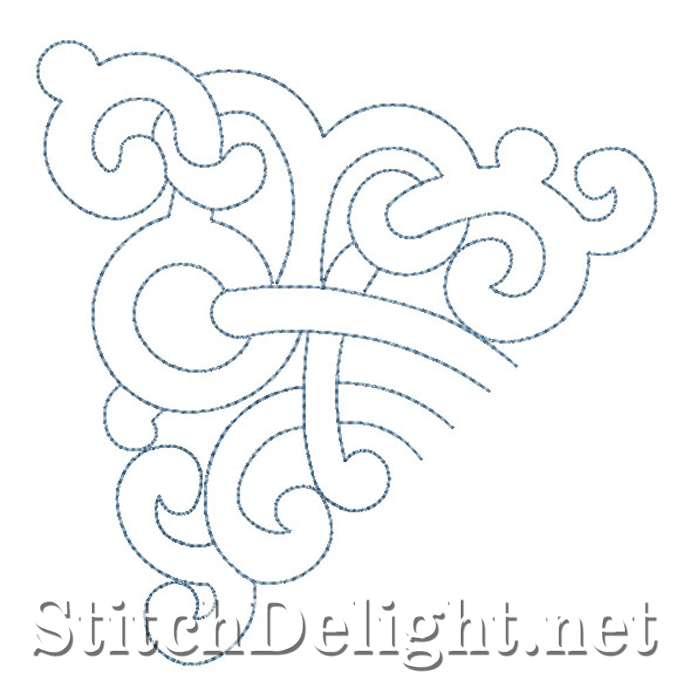 SDS0737 Feather Quilt Corners