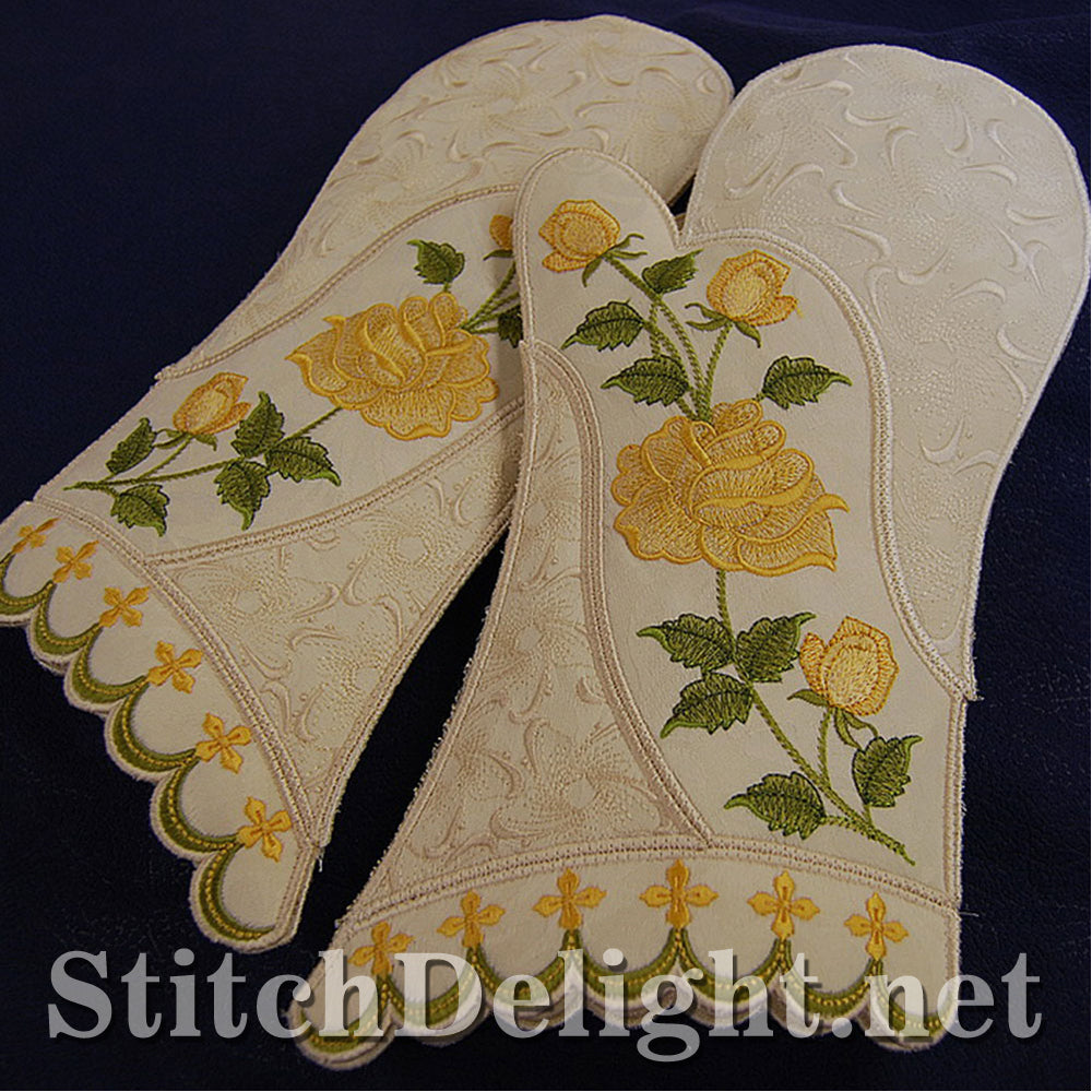 SD0707 Rose Oven Mittens