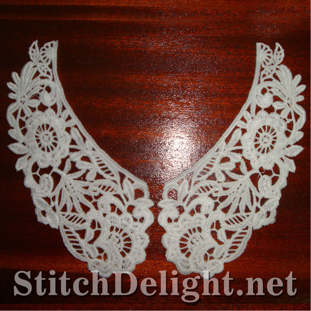 <transcy>SD0963 Encolure fleurie en dentelle autoportante</transcy>