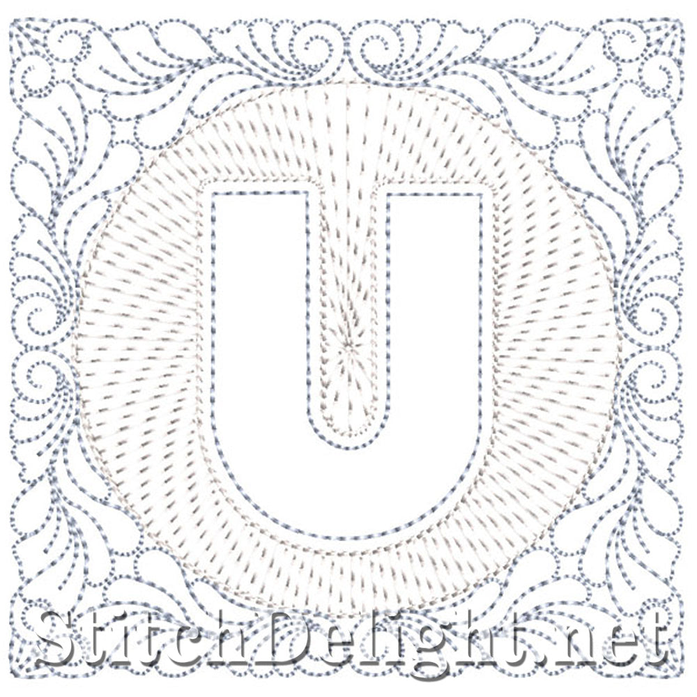 SDS1185 Quilters Bloklettertype U