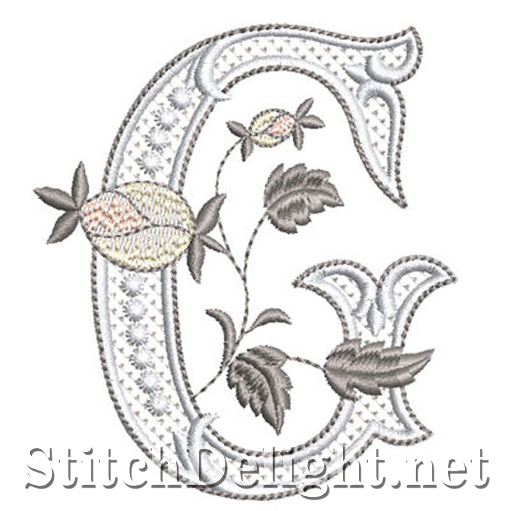 SDS1171 Elegant Silver Rose-lettertype G