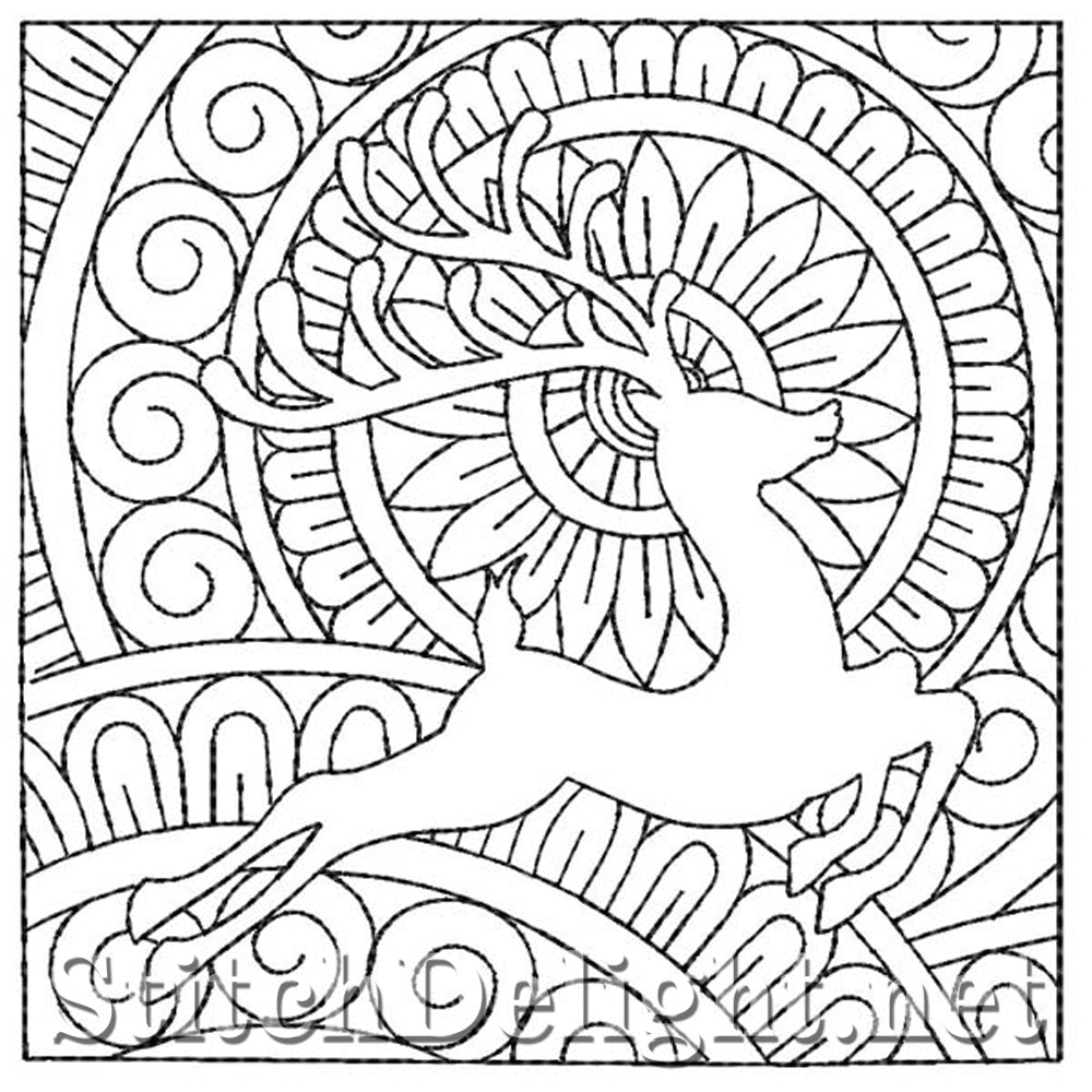 SD1288 Christmas Quilt Deer
