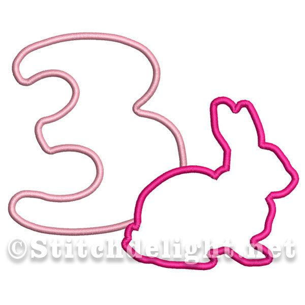 SDS0502 Applique Bunny Numbers
