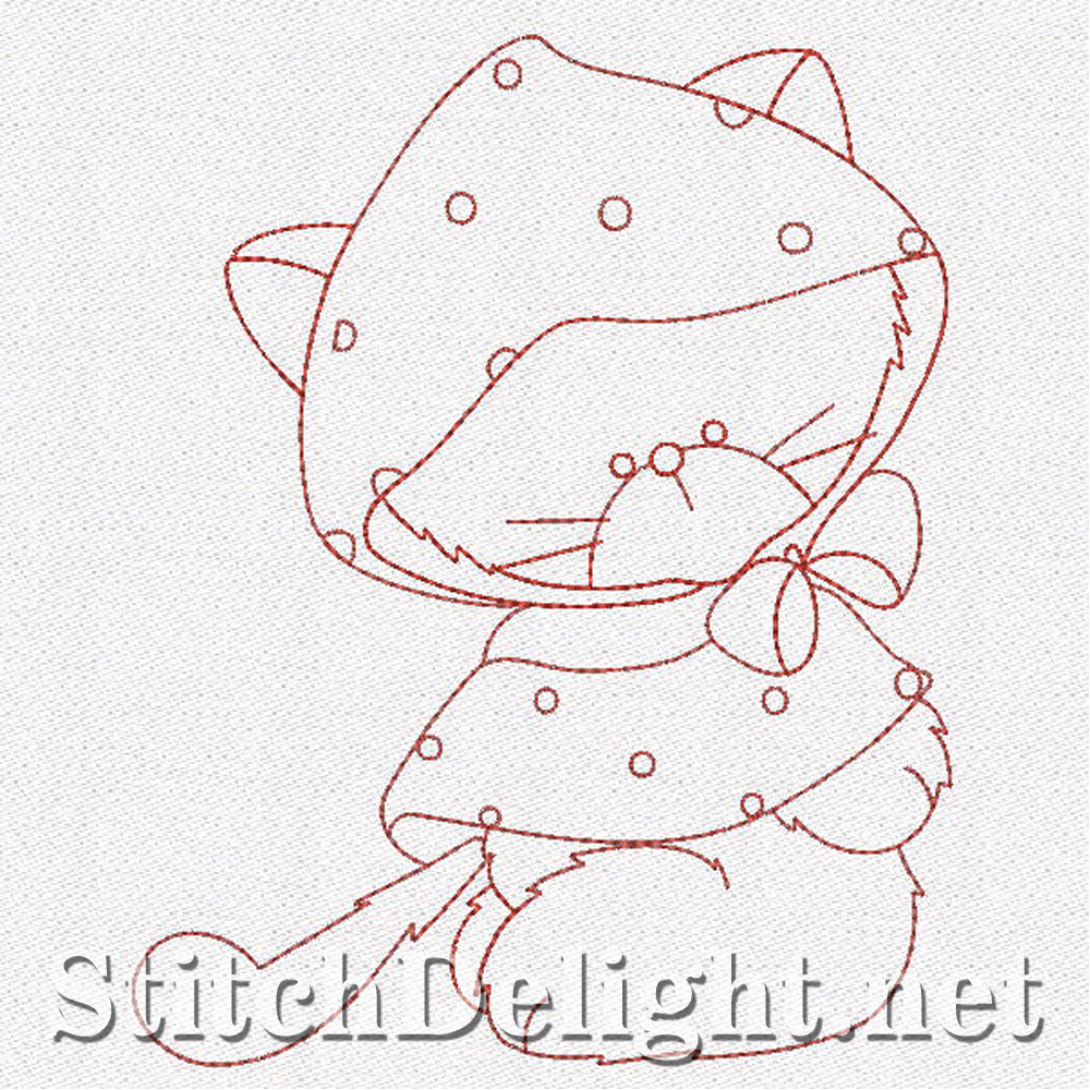 SD1166 Redwork Kittens