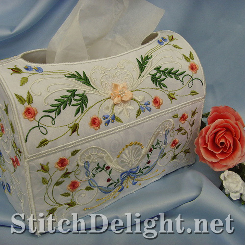 SD0705 Heirloom Rose Tissue Box Cover