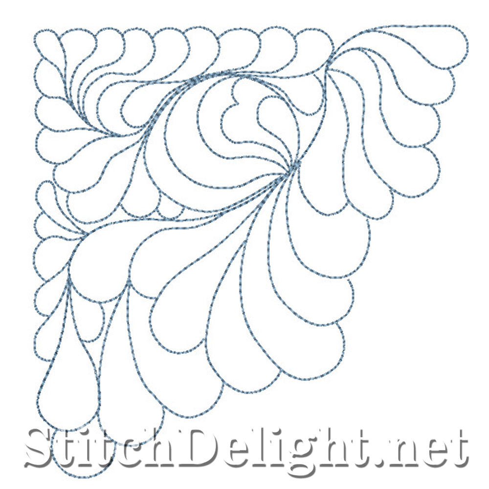 SDS0737 Feather Quilt Corners