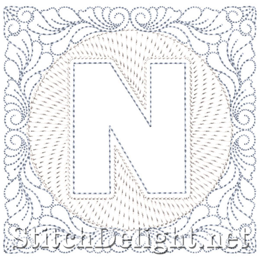 SDS1185 Quilters Block Font N