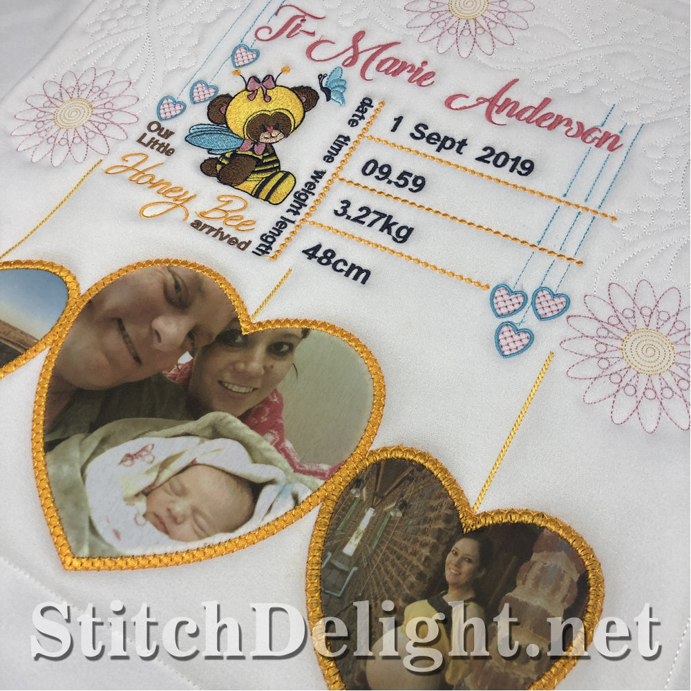 SDS1518 Bumble Bee BirthAnnouncement