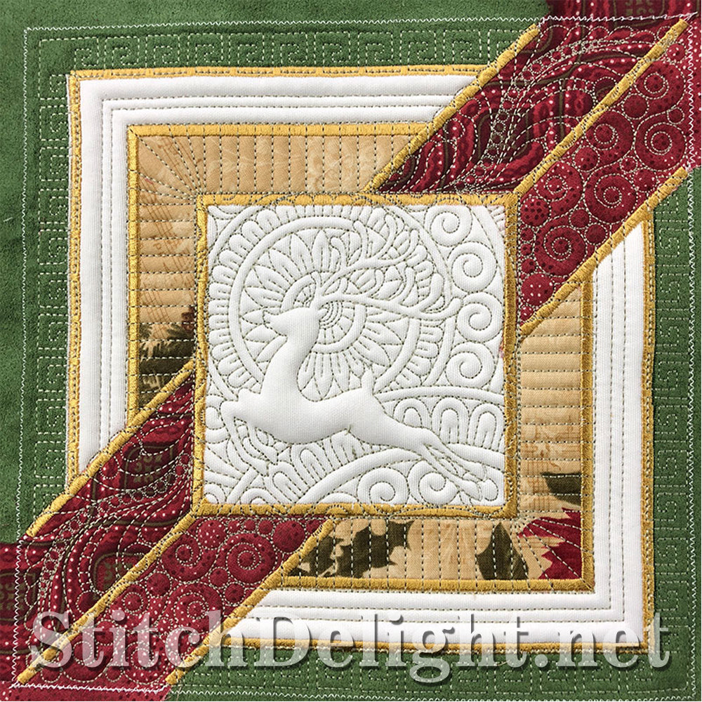 SD1288 Christmas Quilt Deer