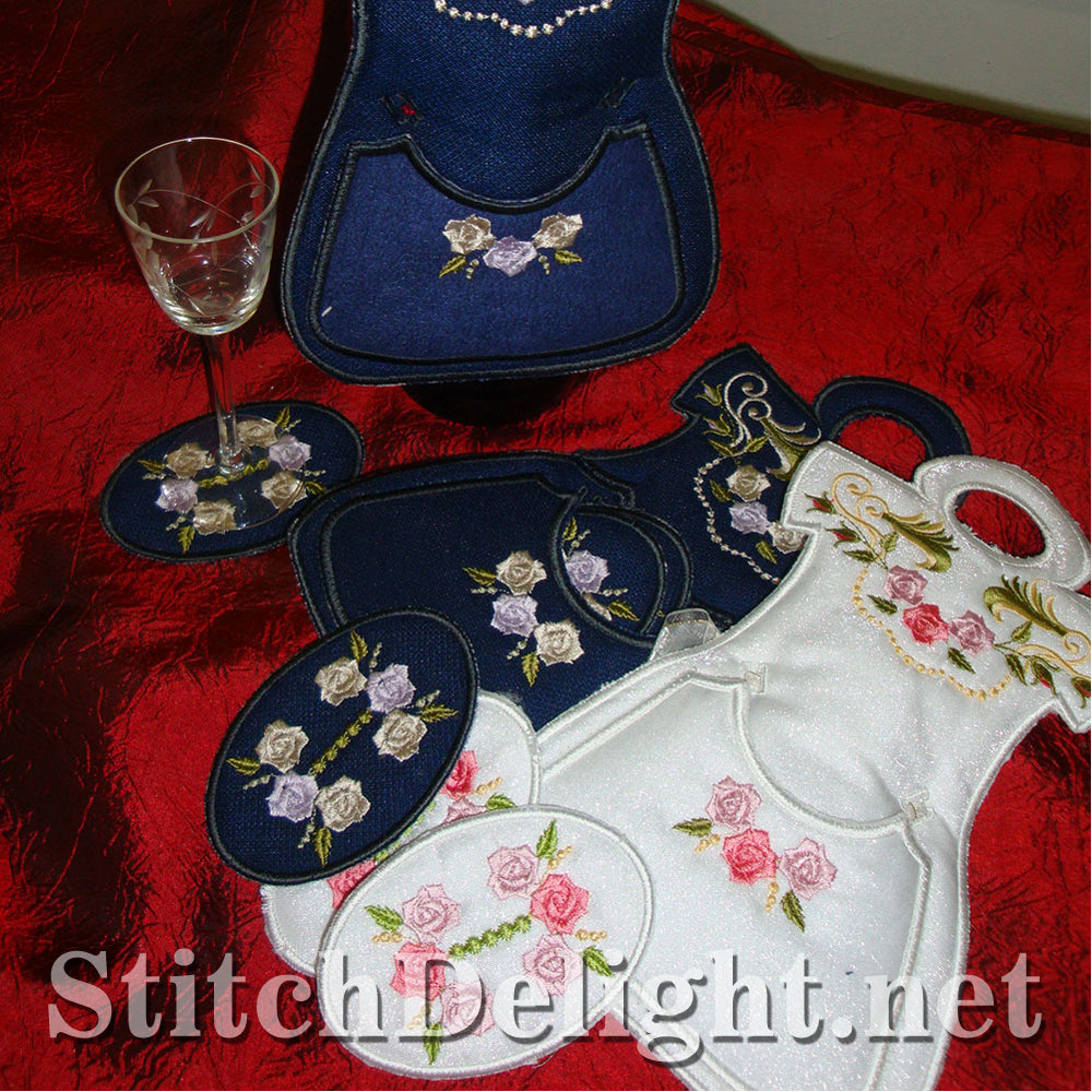 SD0906 Dainty Rose Bottle Apron