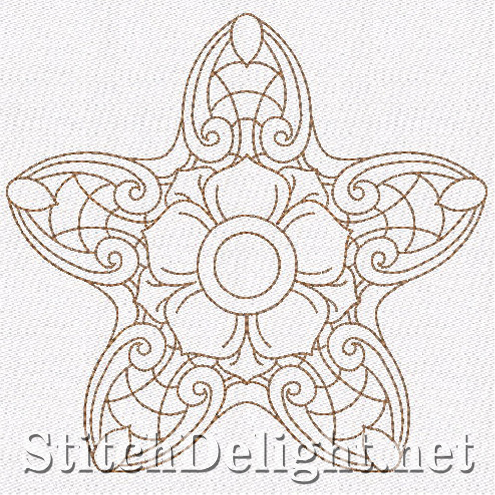 SD0700 Redwork Stars
