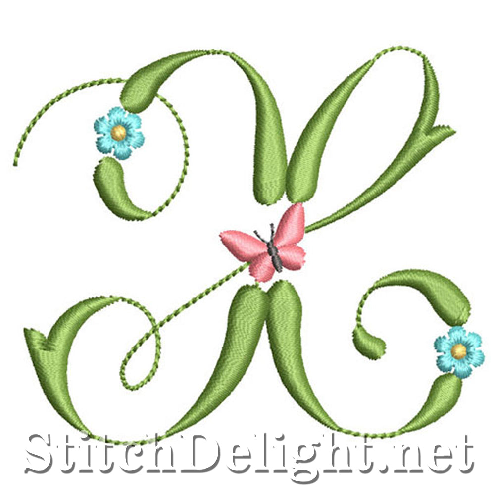 SDS1152 Butterflies and Flowers Font X