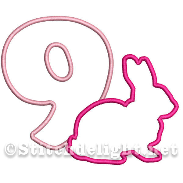 SDS0502 Applique Bunny Numbers