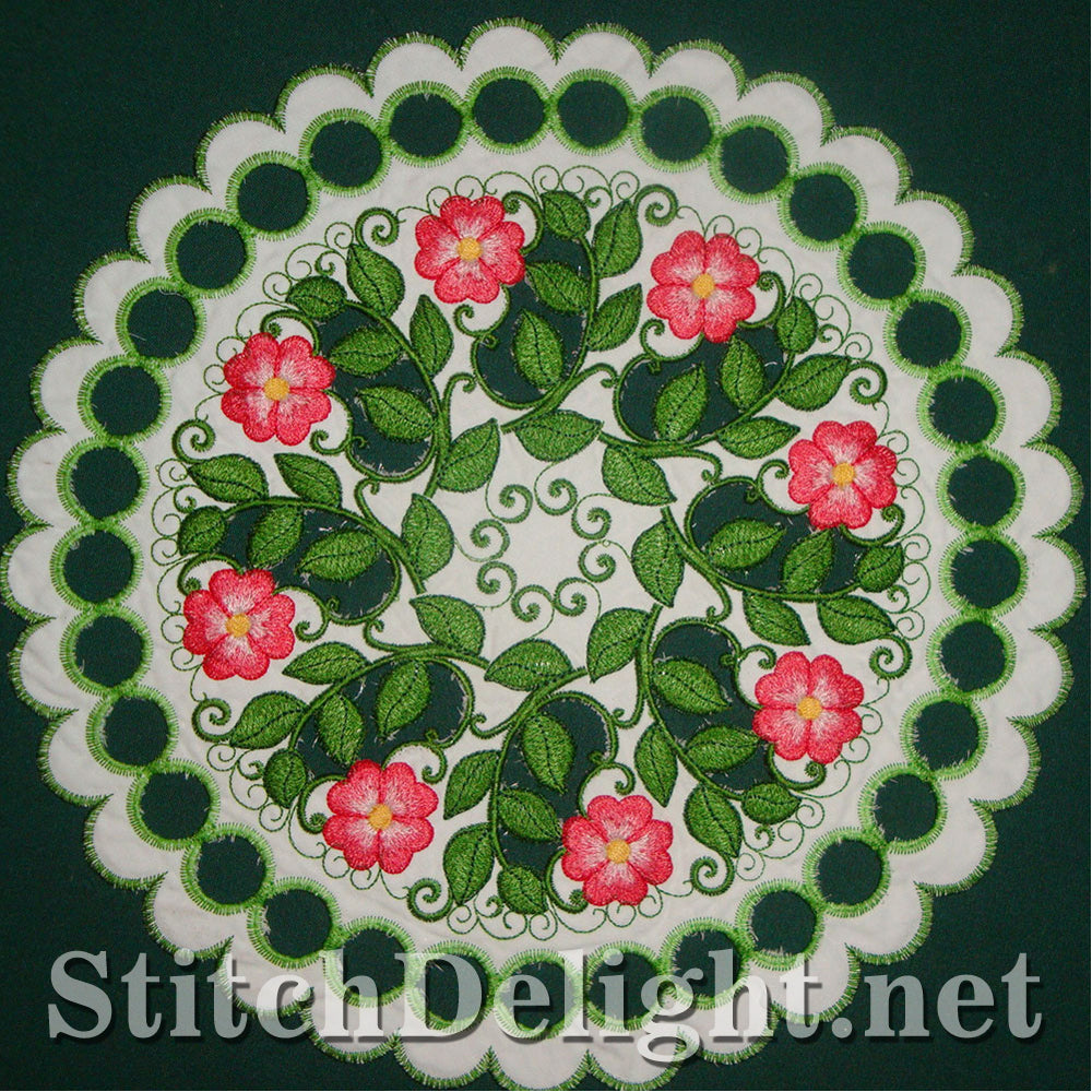 SD1015 Flower Cutwork Doily Set