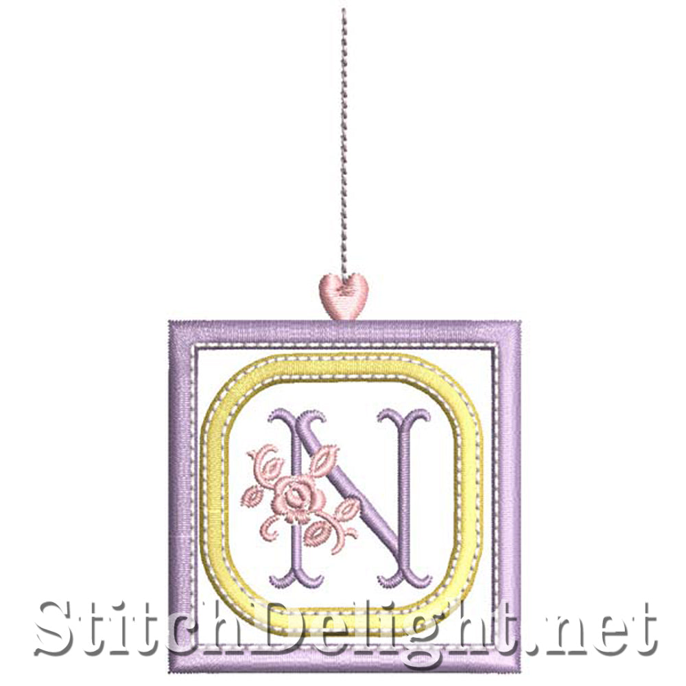 SDS1304 Applique Rosy Blocks Font N