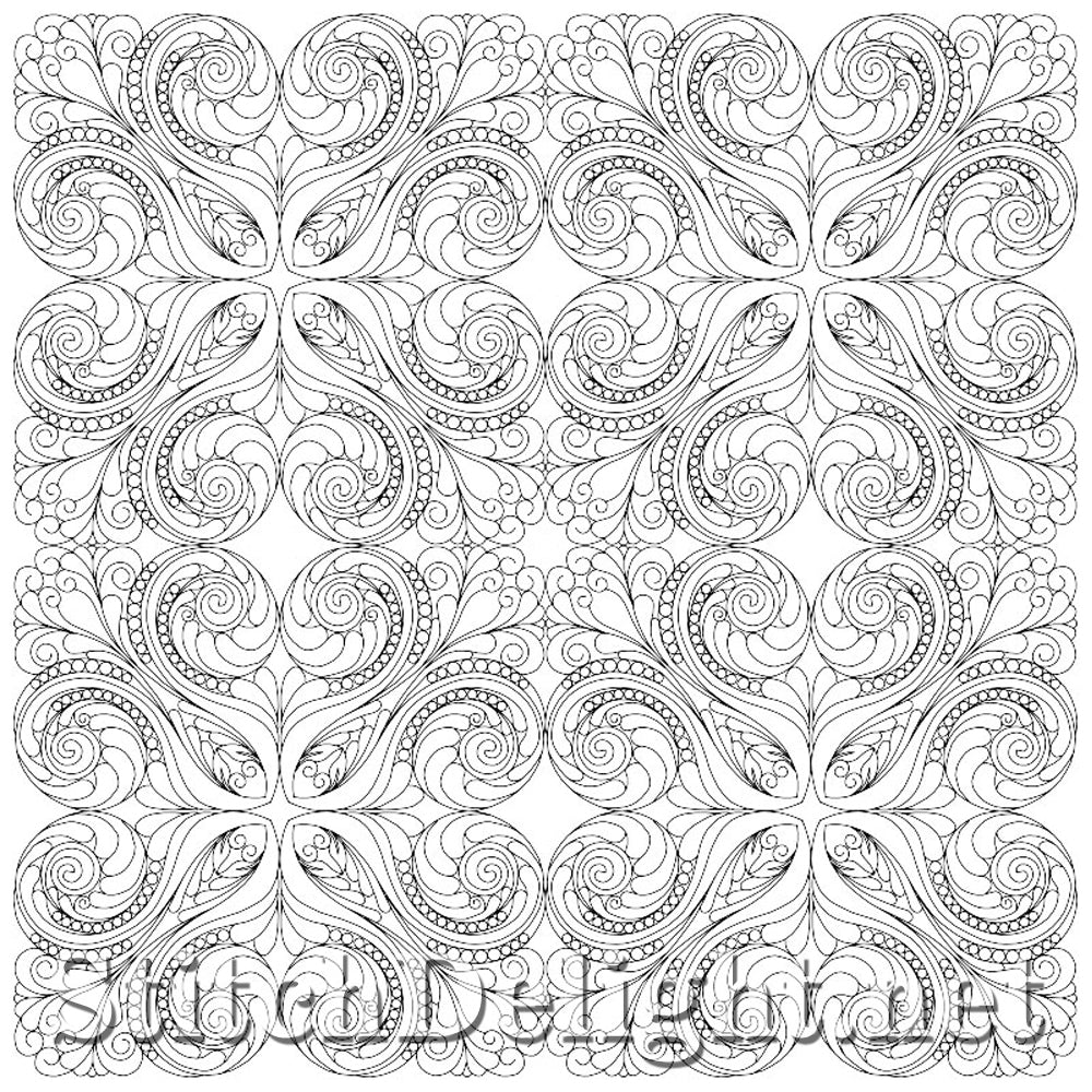 SDQL0193 Intricate Curl Quilt