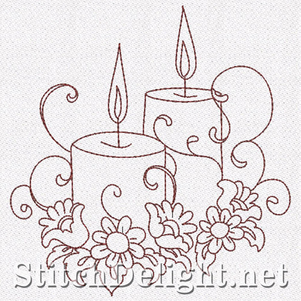 SD0645 Redwork Candles