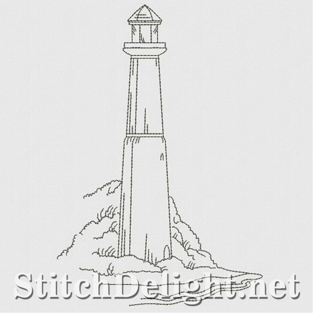 SD1187 Windmills and Lighthouses Redwork