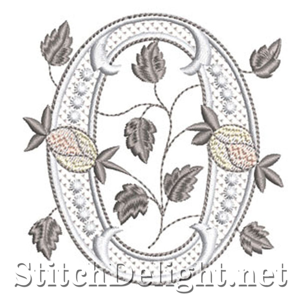 SDS1171 Elegant Silver Rose-lettertype O